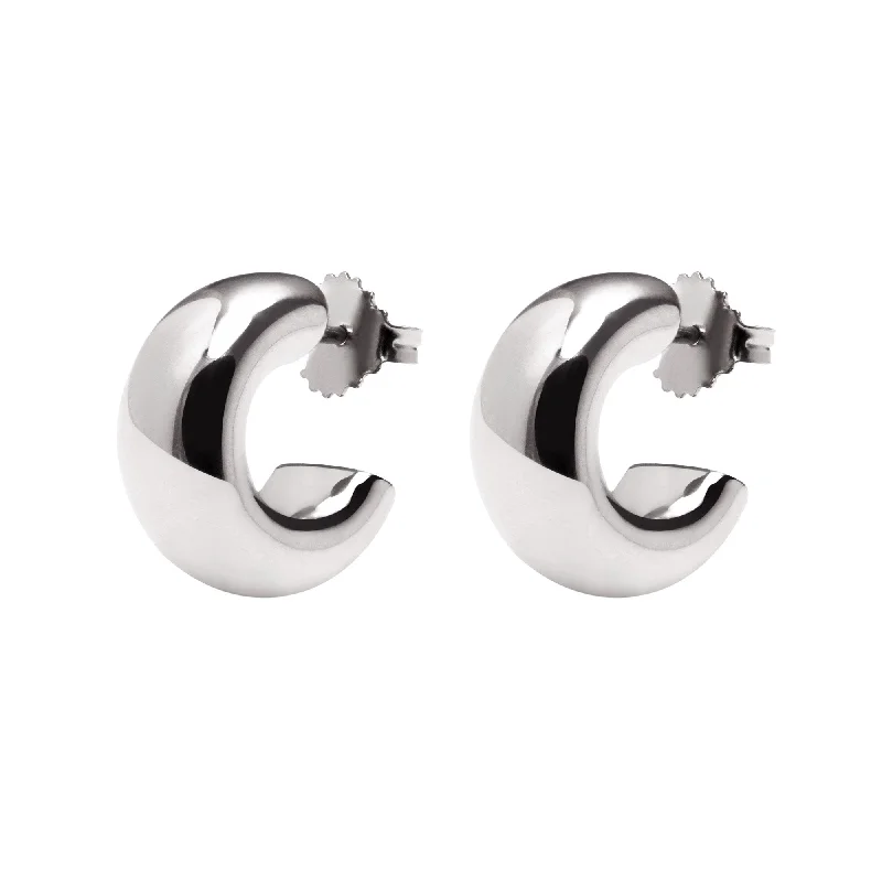 Manhattan Silver Hoop Earrings