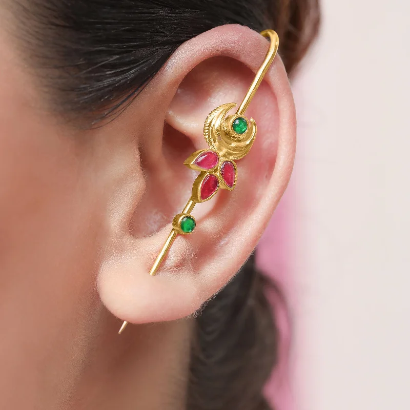 Silver Traditional Needle Earcuff