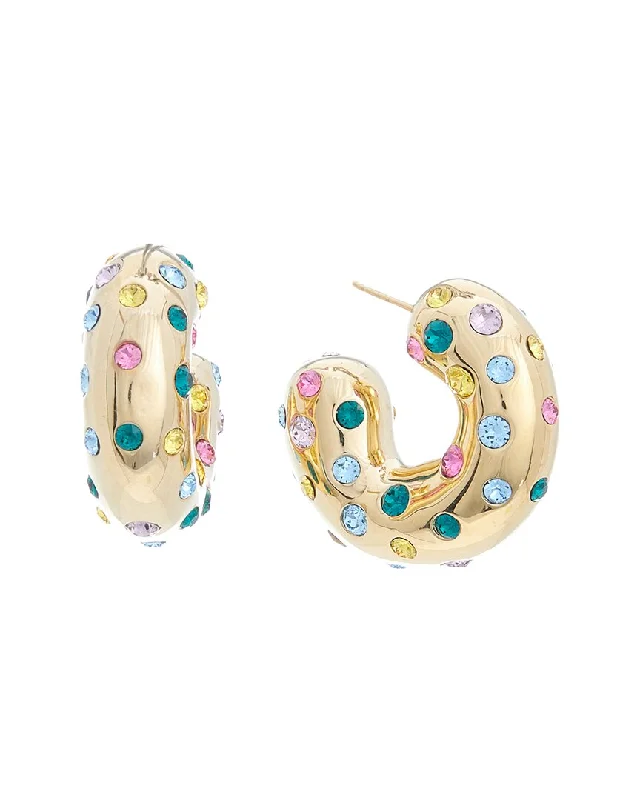 Oscar de la Renta 14K Puff Earrings