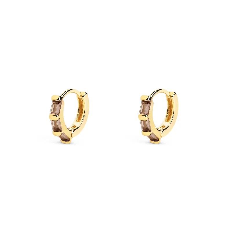 Sia Cocoa Gold Hoop Earrings