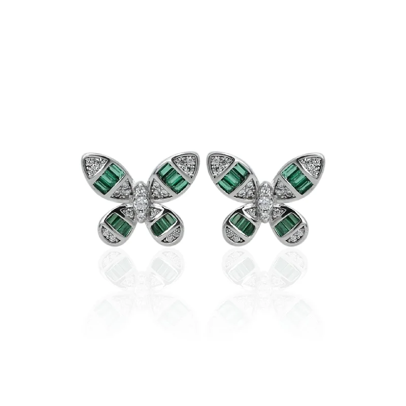 Silver "Green Lantern" Girls Earrings