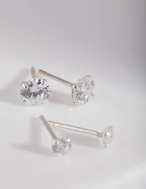 Sterling Silver Diamante Earring Pack