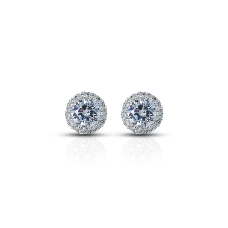 Sterling Silver American Diamond Earrings