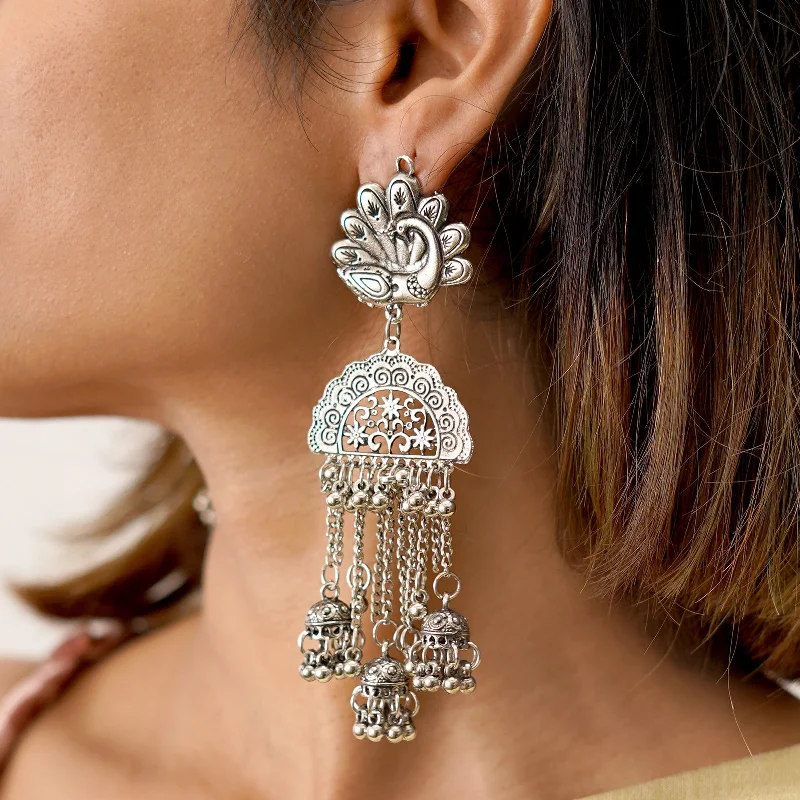 Teejh Imara Silver Oxidised Earrings