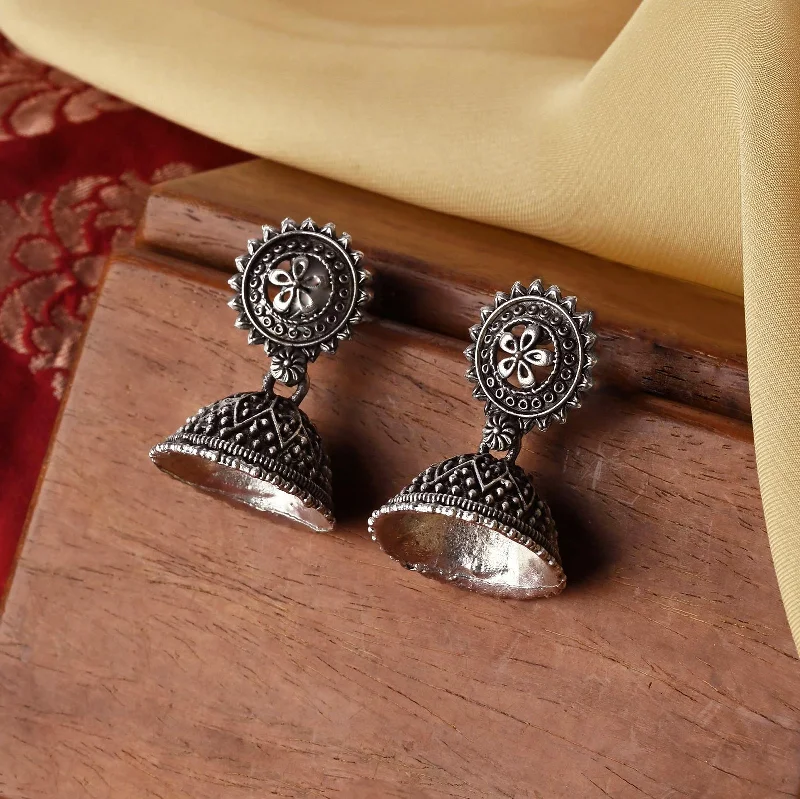 Teejh Pekham Silver Oxidised Earrings