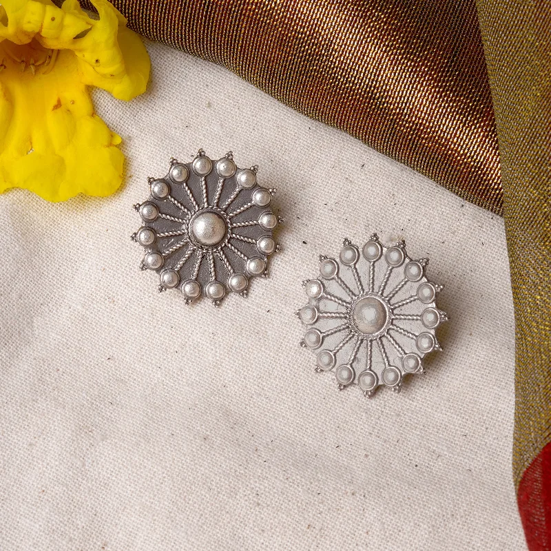 Teejh Shaaravi Silver Oxidised Earrings