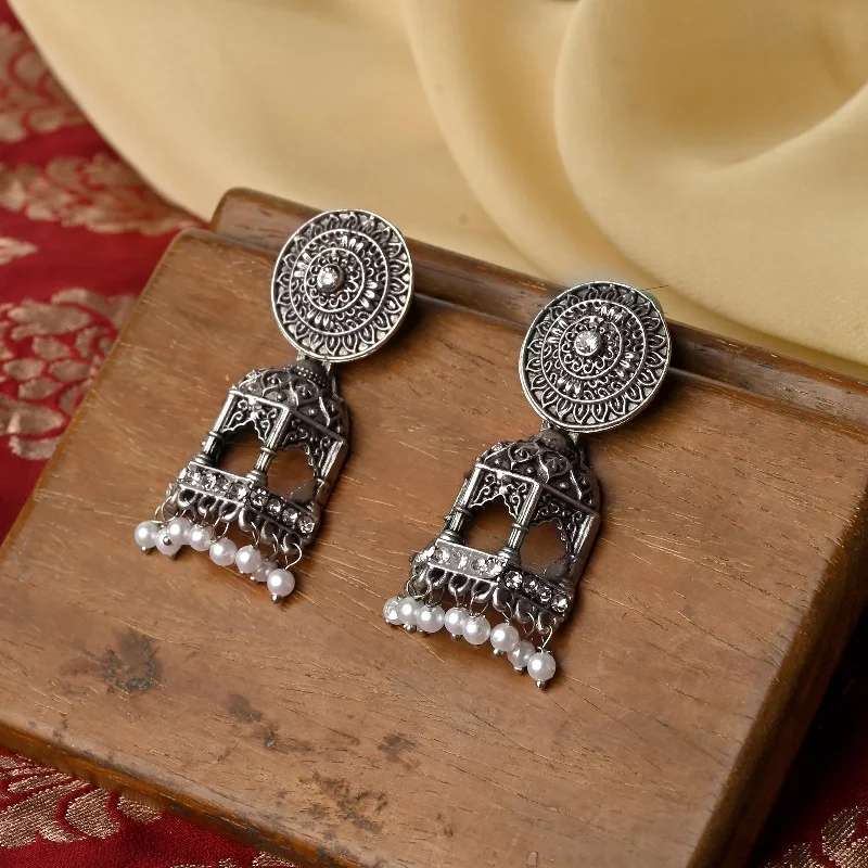 Teejh Tarita Silver Oxidised Earrings