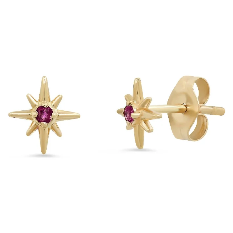 Women's "celestial" 14K Mini North Star Stud Earring In Gold