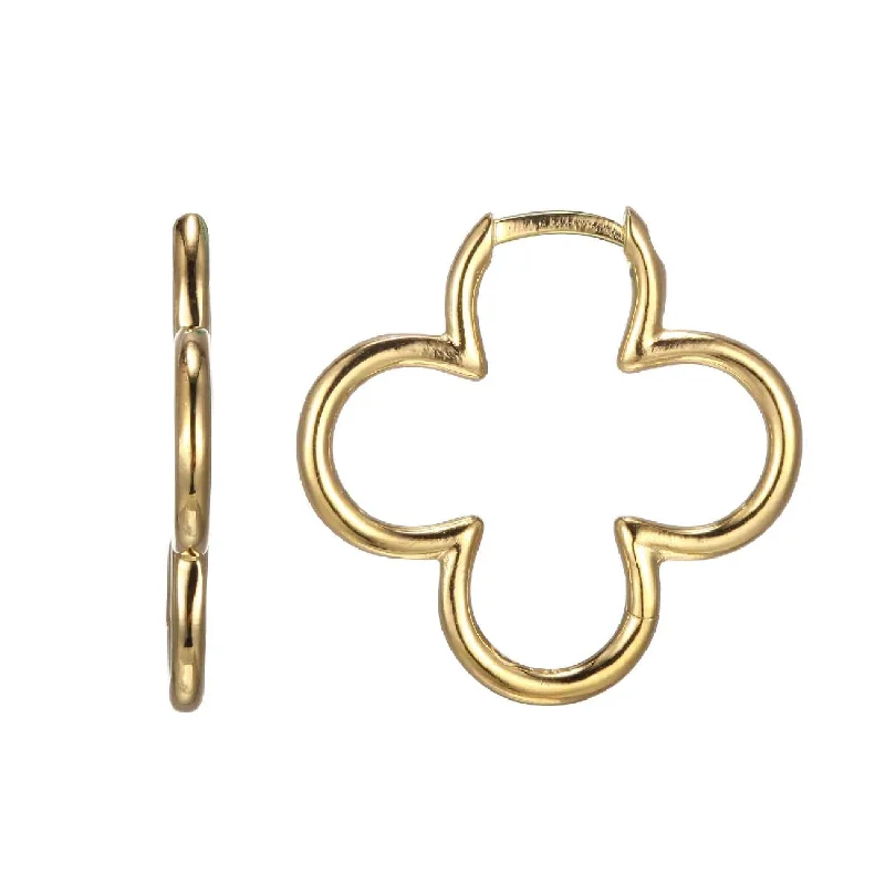 Women's Clover Shape Earrings In Gold