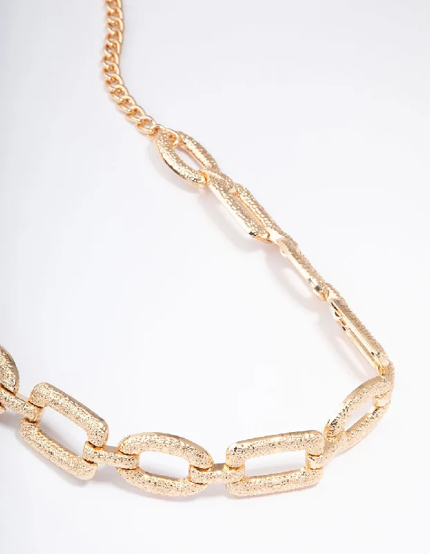 Gold Oval Link Chain Belt