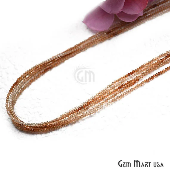 Hessonite Bead Chain, Silver Plated Jewelry Making Necklace Chain