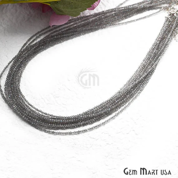 Labradorite Bead Chain, Silver Plated Jewelry Making Necklace Chain