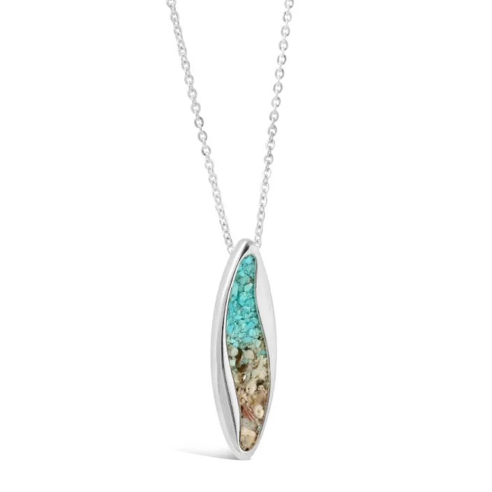 Ocean Current Necklace - Turquoise Gradient LBI sand