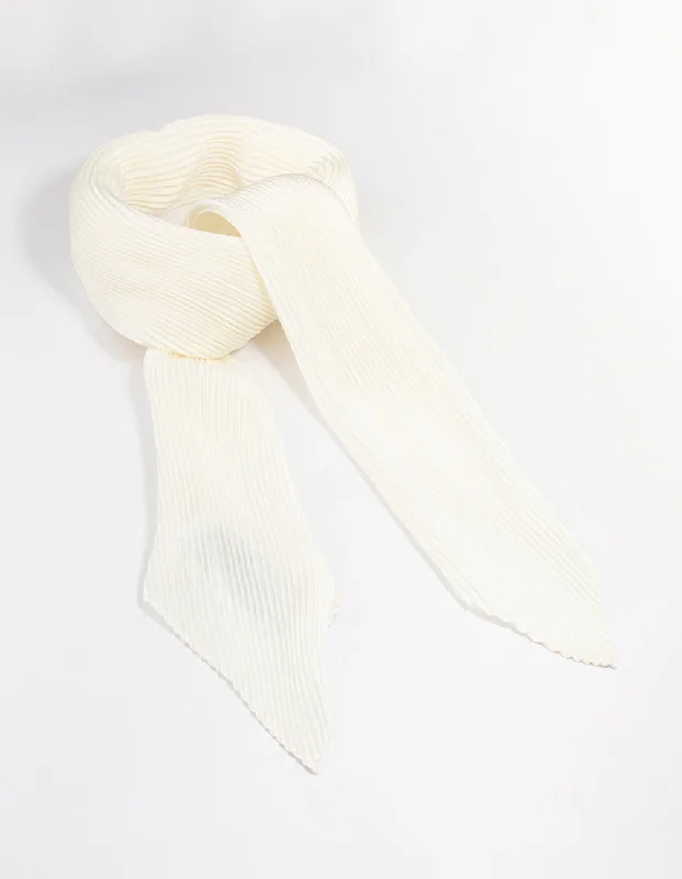 Pleated Satin Fabric Scarf