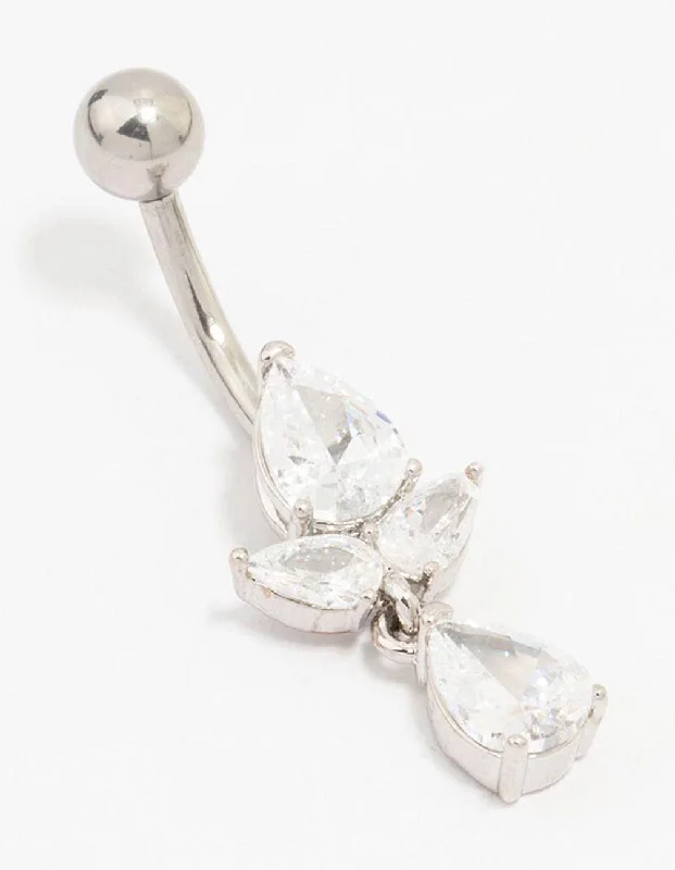 Surgical Steel Pear-Shape Drop Belly Piercing