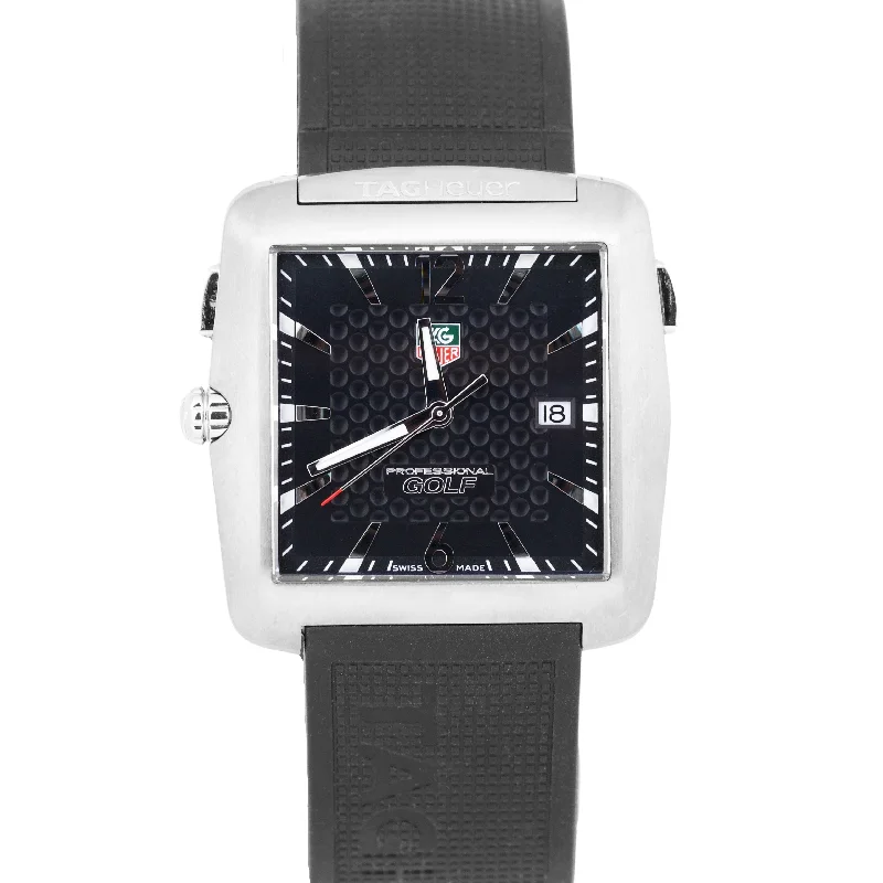 Tag Heuer Professional Golf TIGER WOODS Titanium Rubber Quartz WAE1111.FT6004