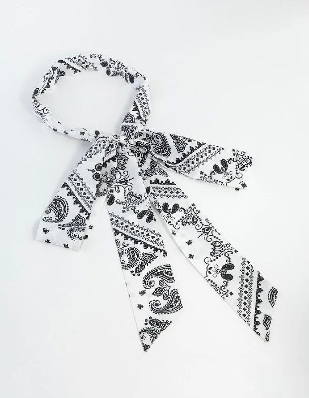 Thin Paisley Fabric Scarf