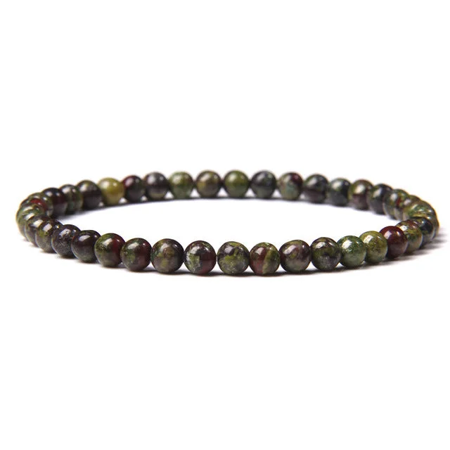 4mm Chakra Beads Energy Bracelet Natural Round Agates Onyx Stone Stretch Bracelet Bangles for Women Men Handmade Yoga Jewelry