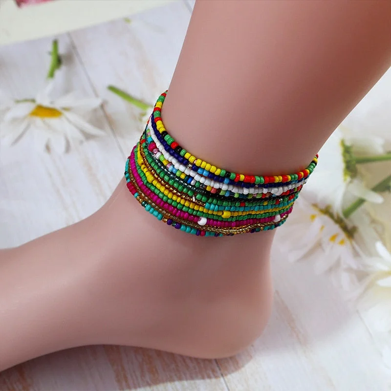 Ankle Jewelry Foot Bracelet | Leg Bracelet Women Beads | Bracelets