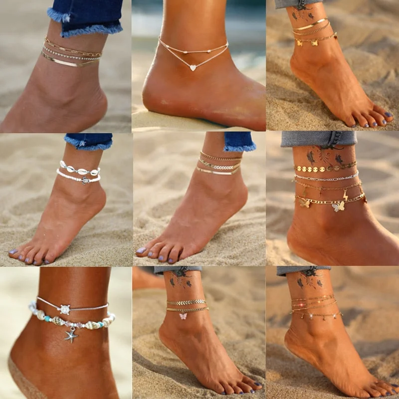 Butterfly Anklet Ankle Bracelets Jewelry | Gold Butterfly Ankle