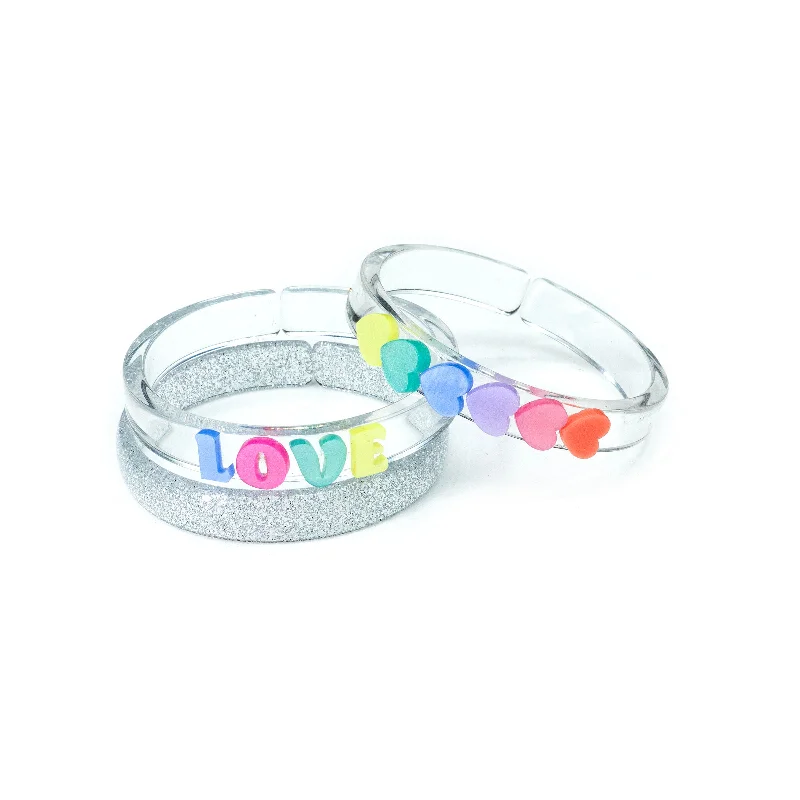 Centipede Neon Heart Mix Bangles (Set of 3)