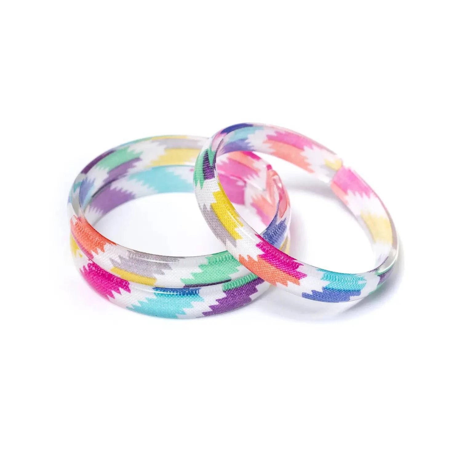 Colorful Tribal Stripes Bangles (Set of 3)