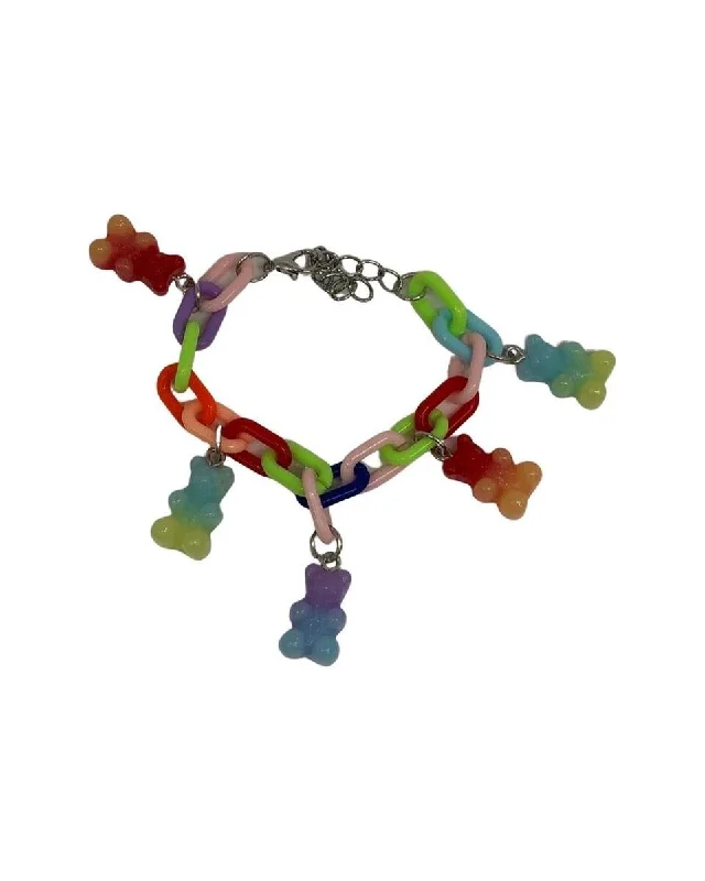 Gummy Bear Chain Link Charm Bracelet