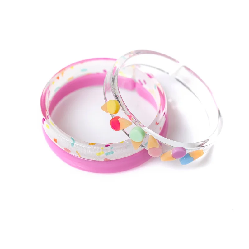 Multi Ice Cream Candy Colors Bangles (Set of 3)