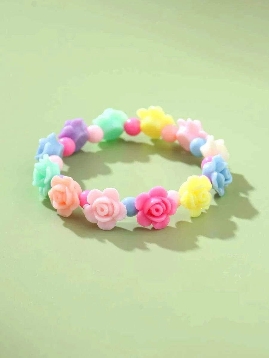 Pastel Floral Stretch Bracelet