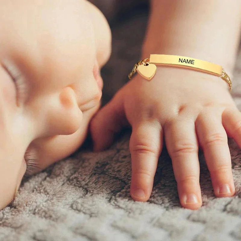 Baby Name Bracelet | Gold Filled Bracelet | Child ID Bracelet | Custom Name Bracelet | Personalized Bracelet for Baby | Adjustable Bracelet