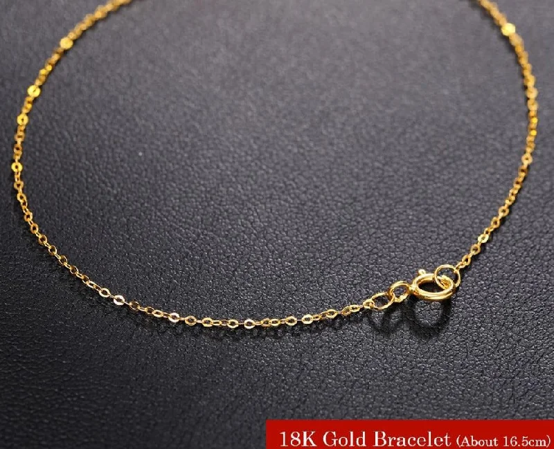 Gold Chain Bracelet | 18K Yellow Gold Chain | Chain Bracelet |Rope Chain Bracelet | Link Chain Bracelet | Wrist Chain | Gold Chain For Women