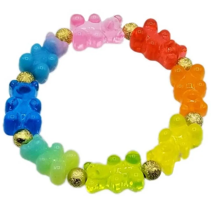 Rainbow Gummy Bear Stretch Bracelet