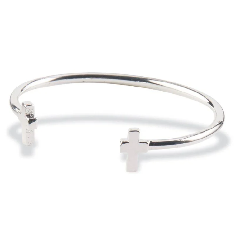 Sterling Silver Cross Bracelet