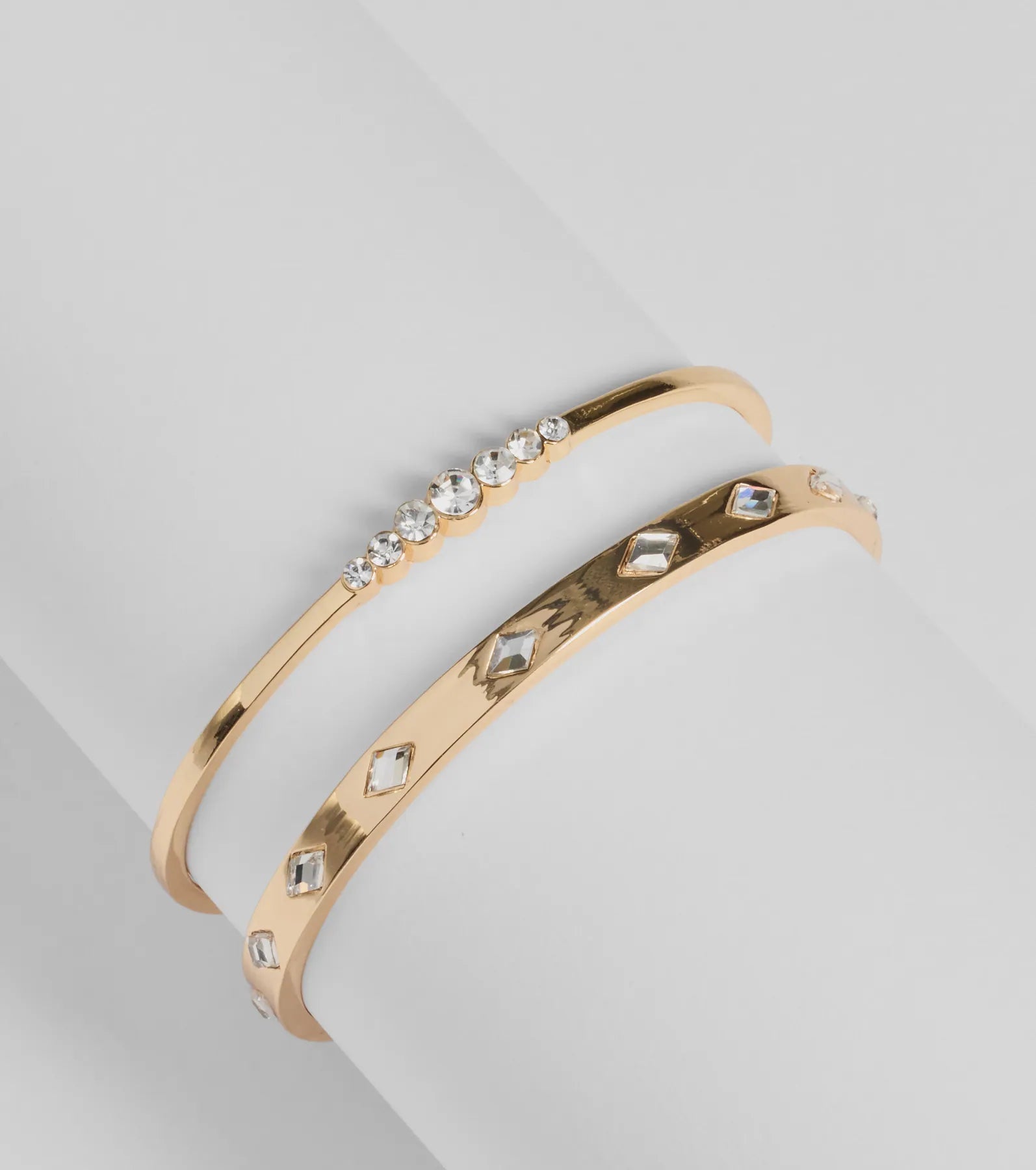 Stunning Two-Piece Bangle Bracelet Set