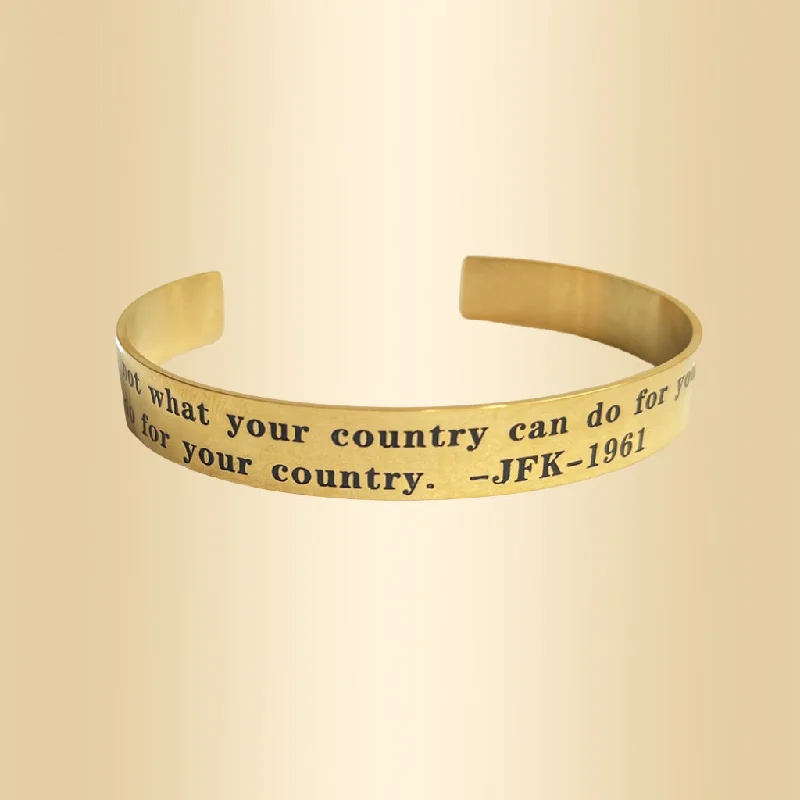 JFK Bracelet "Ask Not What Your Country Can Do For You"